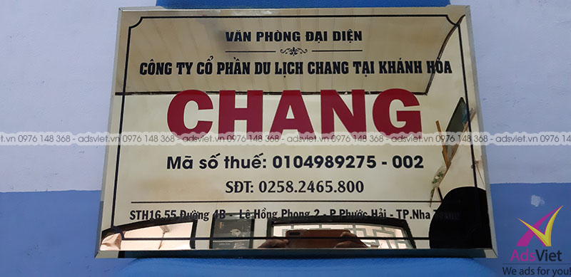 Làm bảng tên công ty inox tại Nha Trang | Công Ty Cổ Phần Quảng ...